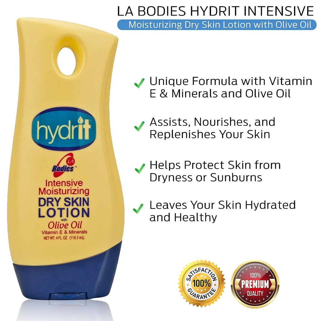 LA Bodies Hydrit - Intensive Moisturizing Dry Skin Lotion 4oz