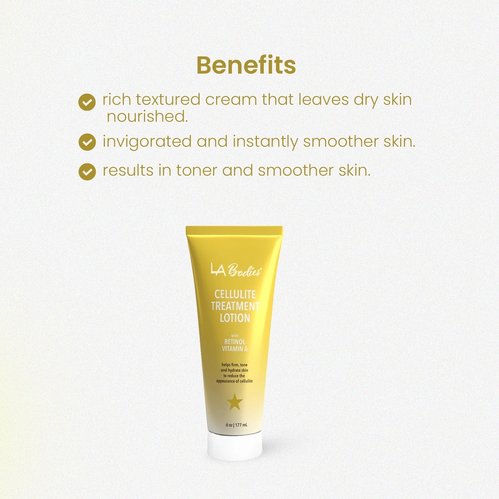 LA BODIES® Cellulite Treatment Cream with Retinol/Vitamin A (6 oz)