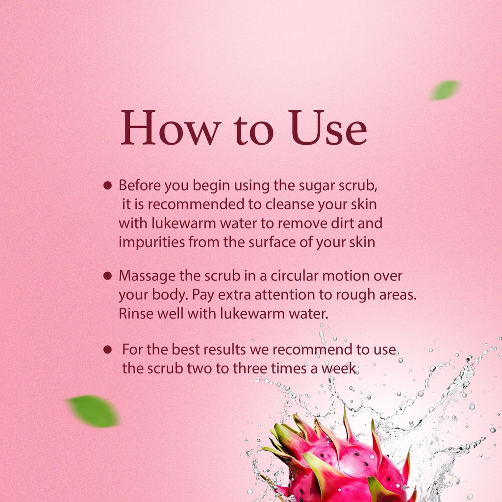 LA BODIES® Sugar Scrub Foot & Body Dragon Fruit Scent (20 oz)