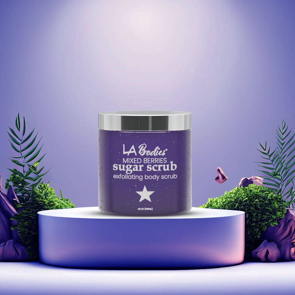 LA BODIES® Sugar Scrub Foot & Body Mixed Berries Scent (20 oz)