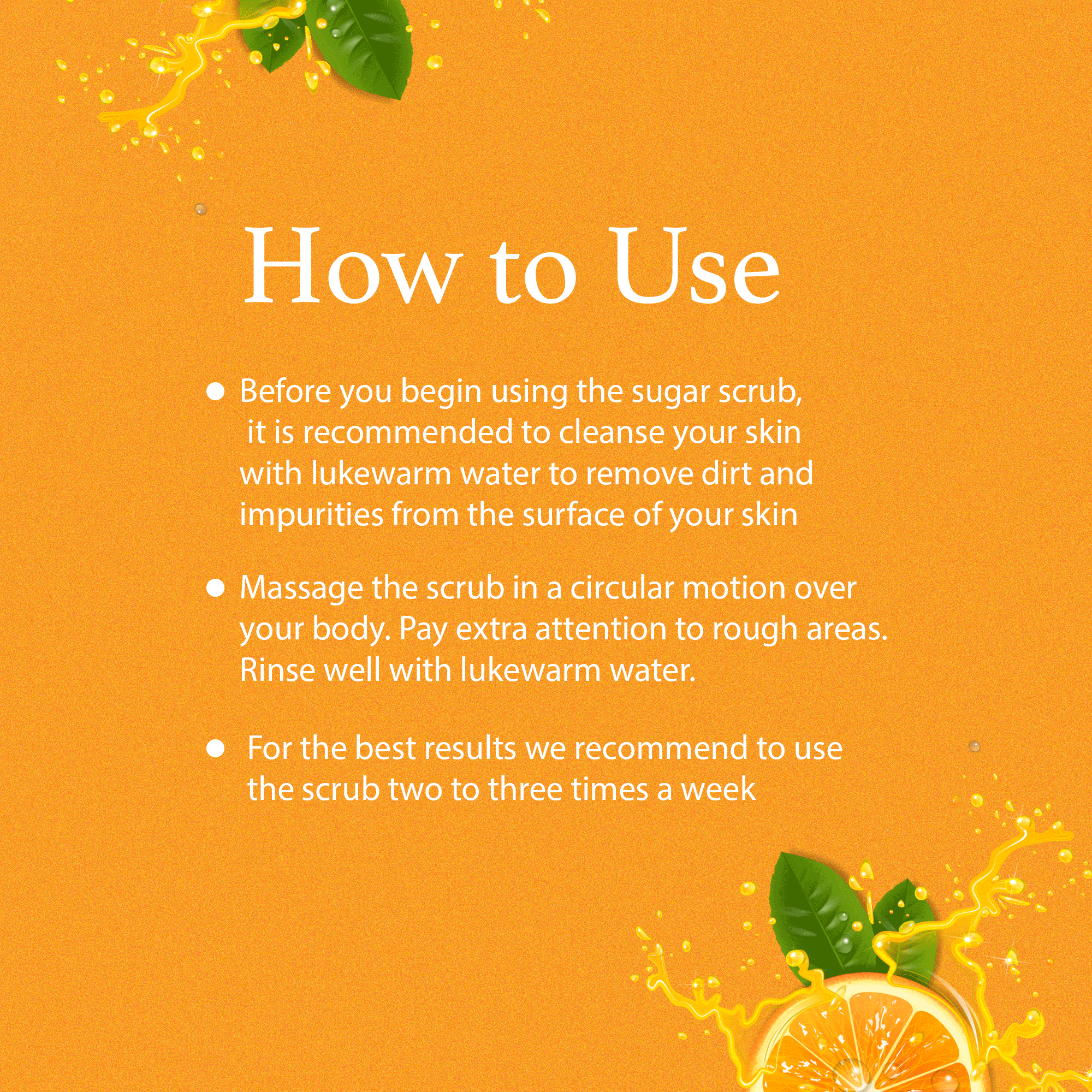 LA BODIES® Sugar Scrub Foot & Body Orange Blossom Scent (20 oz)