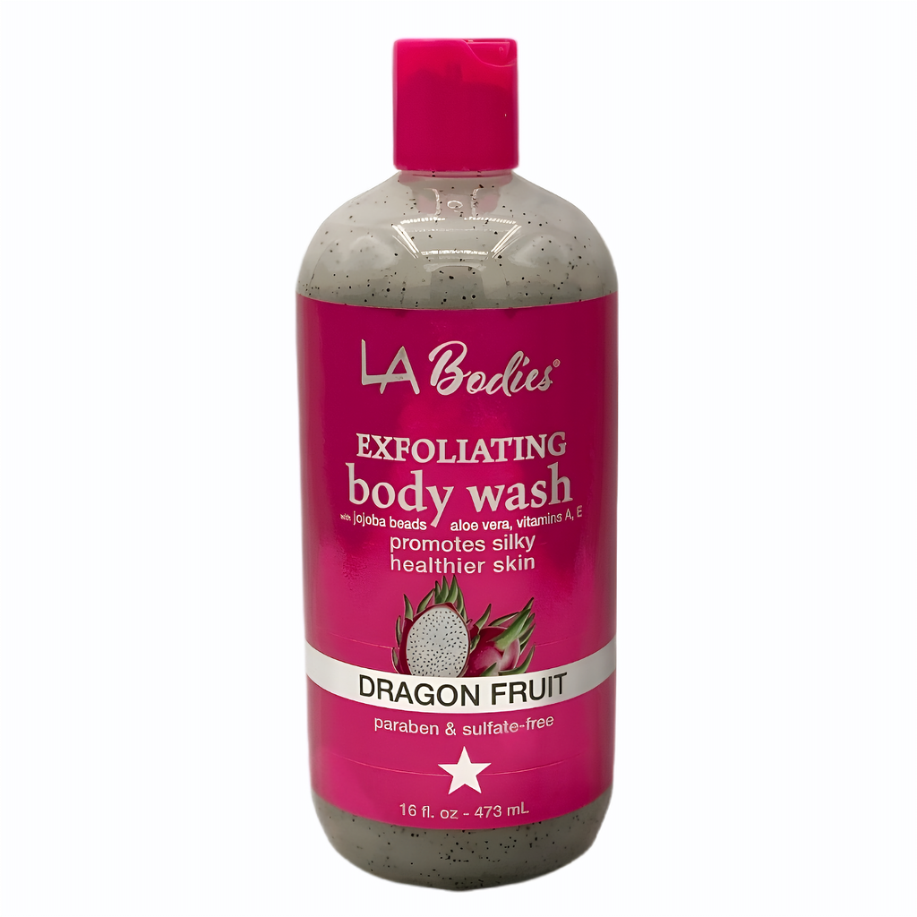 [LAB1069] LA BODIES® Exfoliating Body Wash Dragon Fruit Scent (16 oz)