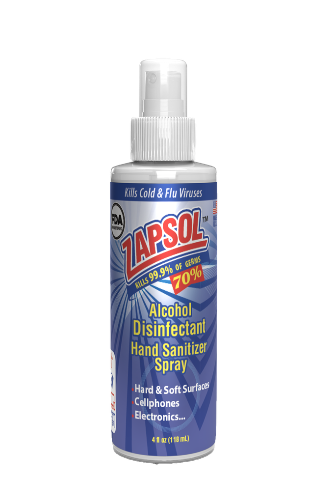 Zapsol® Alcohol Disinfectant Hand Sanitizer Spray (4 oz)
