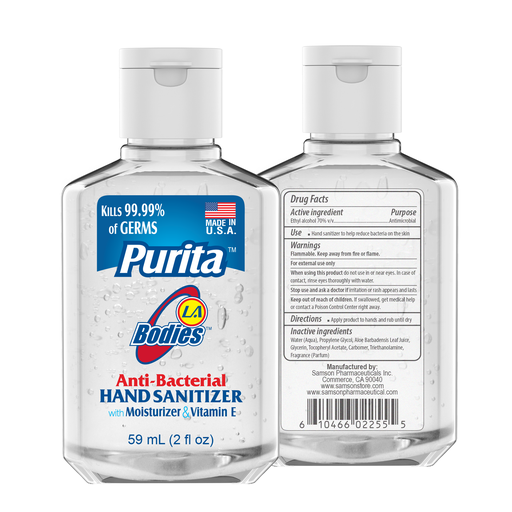 [LAB1023] PURITA ™ Anti-Bacterial Hand Sanitizer (2 oz)